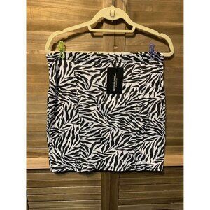 NWT Pretty Little Things Skirt Animal Print Zebra Y2K Party Casual Women Size 12